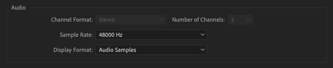 adobe premiere pro sequence settings for reels